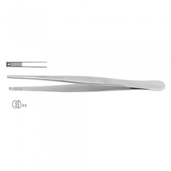 Adlerkreutz Dissecting Forceps 2 x 3 Teeth Stainless Steel, 20.5 cm - 8"